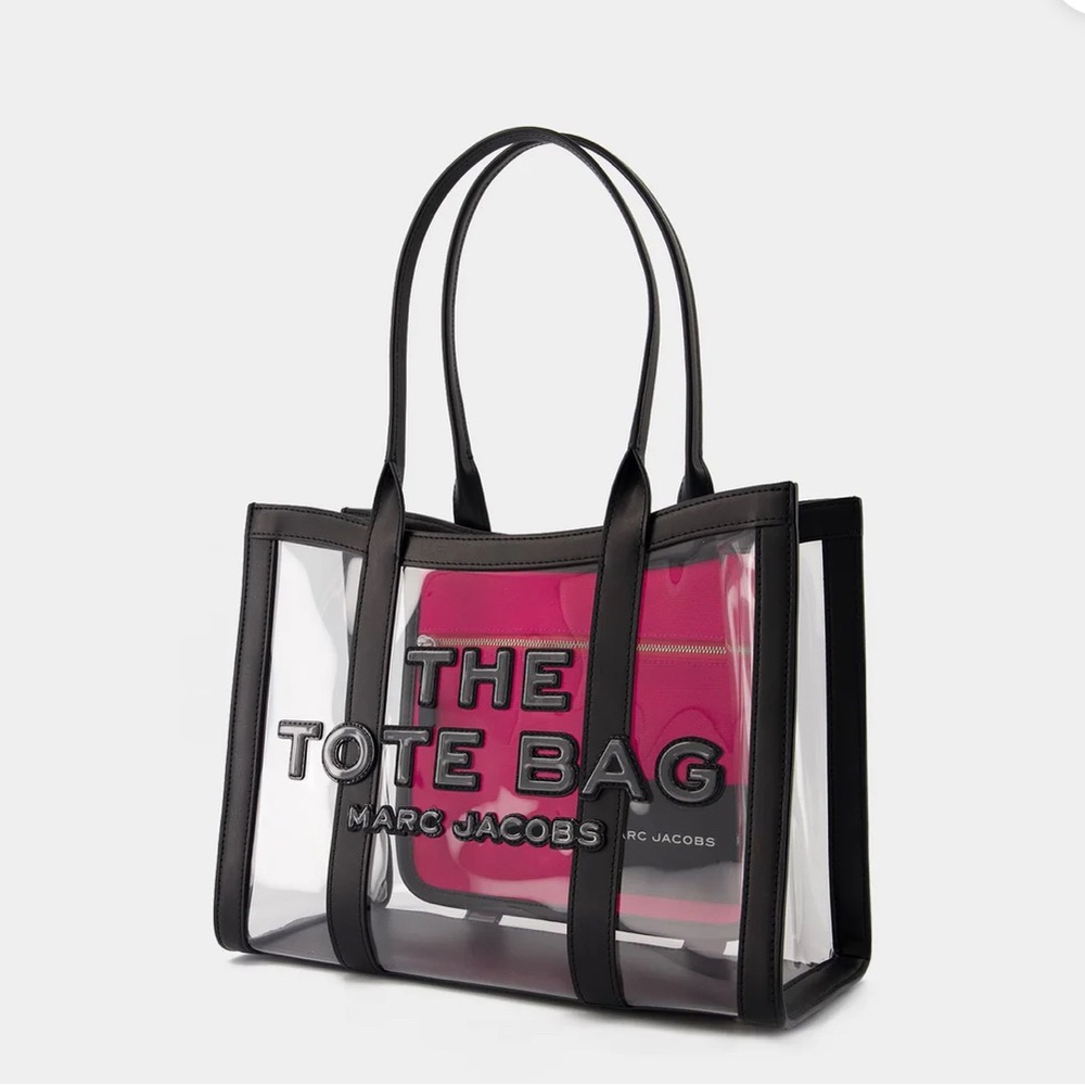 Marc Jacobs Clear Tote with Black and Pink Details